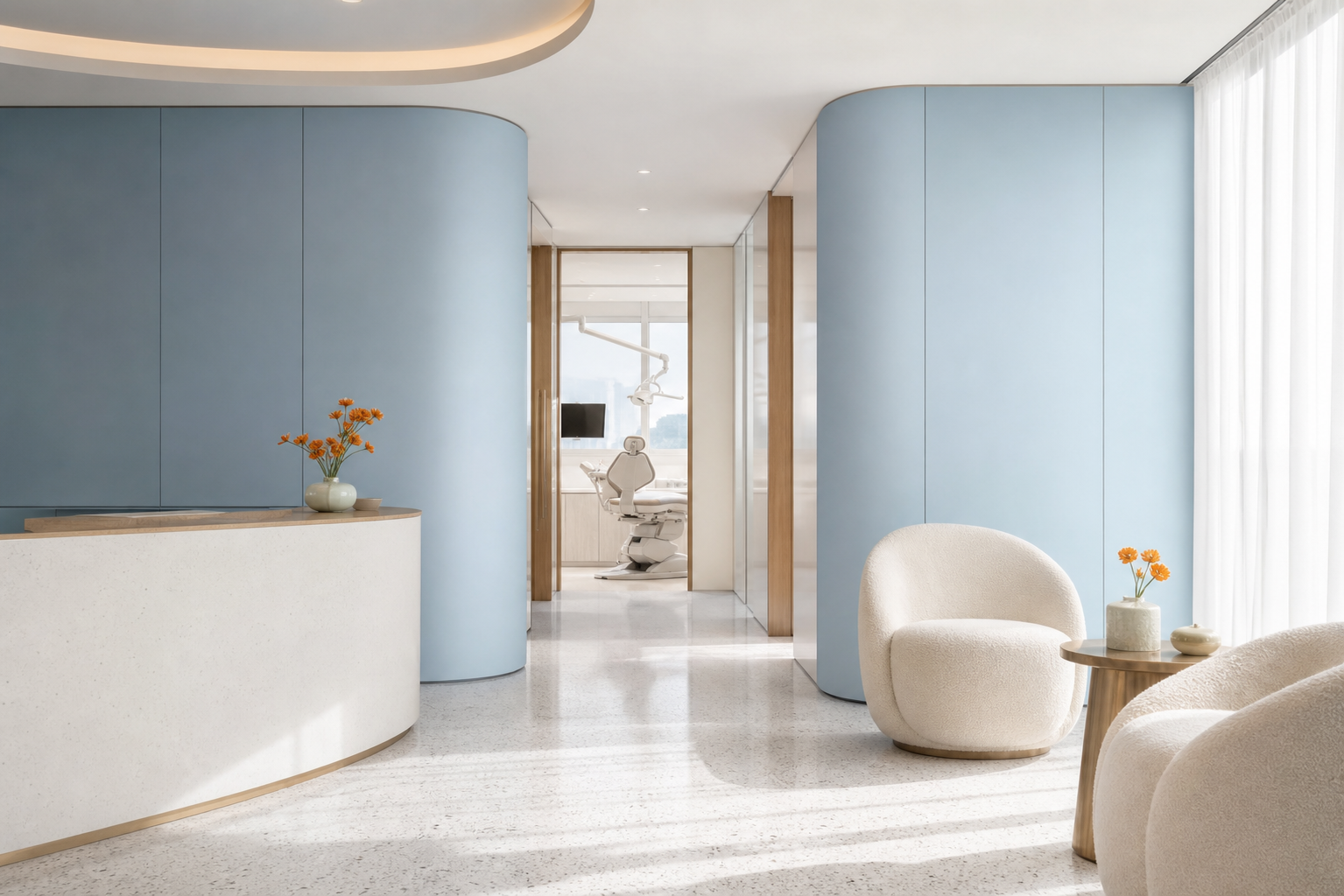 Asteria Dental reception and treatment rooms